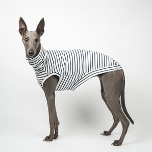 Whippet Ribbed Sleeveless Sweater - Sailor Stripe