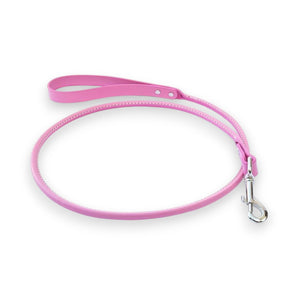 Pink Rolled Leather Lead