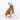 Italian Greyhound dog wearing a fluffy reversible sleeveless sweater/jumper in caramel/brown colour sitting right side on