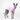 Whippet dog wearing a fluffy reversible sleeveless sweater/jumper in lilac/purple colour standing right side