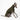 Whippet dog wearing a fluffy reversible sleeveless sweater/jumper in khaki/green colour sitting right side on