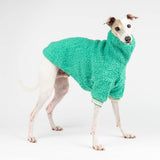 Fluffy Reversible Turtleneck Sweater in Sour Apple