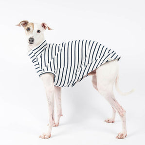 Italian Greyhound Ribbed Sleeveless - Sailor Stripe