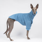Fluffy Reversible Turtleneck Sweater in Sky Blue - Whippet
