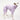 Italian greyhound dog wearing a fluffy reversible onesie in purple/lilac reverse side standing right side