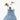 Italian greyhound dog wearing a fluffy reversible onesie in blue close up face