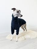 Fluffy Reversible Turtleneck Sweater in Navy - Whippet