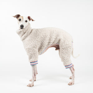 Fluffy Reversible Onesie in Vanilla - Italian Greyhound