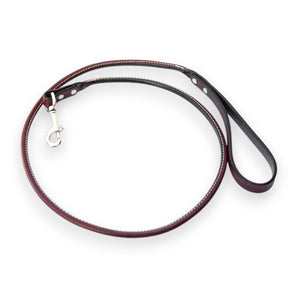 Burgundy Rolled Leather Lead
