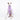 Italian Greyhound dog wearing a fluffy reversible sleeveless sweater/jumper in lilac/purple colour sitting front on 
