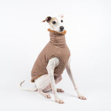 Fluffy Reversible Sleeveless Sweater in Caramel - Italian Greyhound