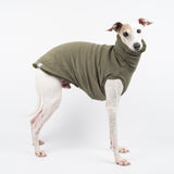 Fluffy Reversible Sleeveless Sweater in Khaki - Italian Greyhound