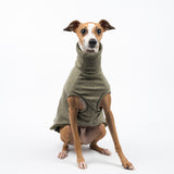 Fluffy Reversible Sleeveless Sweater in Khaki - Italian Greyhound