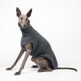 Fluffy Reversible Sleeveless Sweater in Charcoal - Whippet