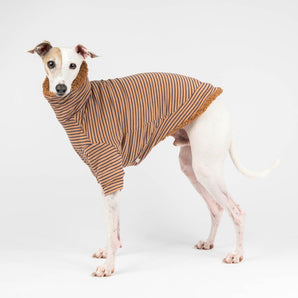 Fluffy Reversible Turtleneck Sweater in Caramel - Italian Greyhound