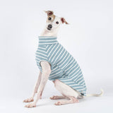 Ribbed Sleeveless Sweater in Dusty Blue Stripe