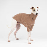 Turtleneck Sweater in Caramel Stripe - Italian Greyhound