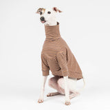 Turtleneck Sweater in Caramel Stripe - Italian Greyhound