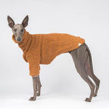 Fluffy Reversible Turtleneck Sweater in Caramel - Whippet