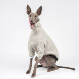 Fluffy Reversible Turtleneck Sweater in Grey - Whippet