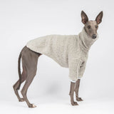 Fluffy Reversible Turtleneck Sweater in Grey - Whippet