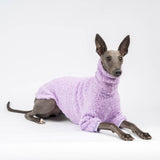 Fluffy Reversible Turtleneck Sweater in Lilac - Whippet