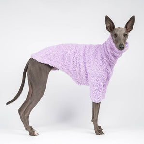 Fluffy Reversible Turtleneck Sweater in Lilac - Whippet