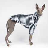 Fluffy Reversible Turtleneck Sweater in Navy - Whippet