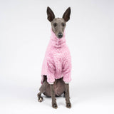 Fluffy Reversible Turtleneck Sweater in Pink - Whippet