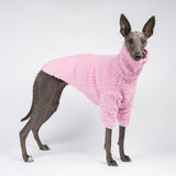 Fluffy Reversible Turtleneck Sweater in Pink - Whippet