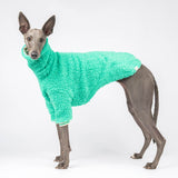 Fluffy Reversible Turtleneck Sweater in Sour Apple - Whippet