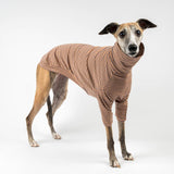 Turtleneck Sweater in Caramel Stripe - Whippet