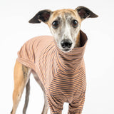 Turtleneck Sweater in Caramel Stripe - Whippet