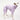 Italian greyhound dog wearing a fluffy reversible onesie in purple/lilac reverse side standing right side 