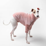 Velvet Turtleneck Sweater in Pink